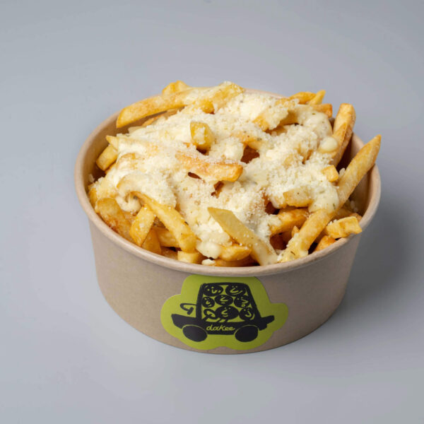 Πατάτες Golden με Caesar’s Sauce & Παρμεζάνα: τραγανές τηγανητές πατάτες golden (stick) με Caesar’s sauce και τριμμένη παρμεζάνα.